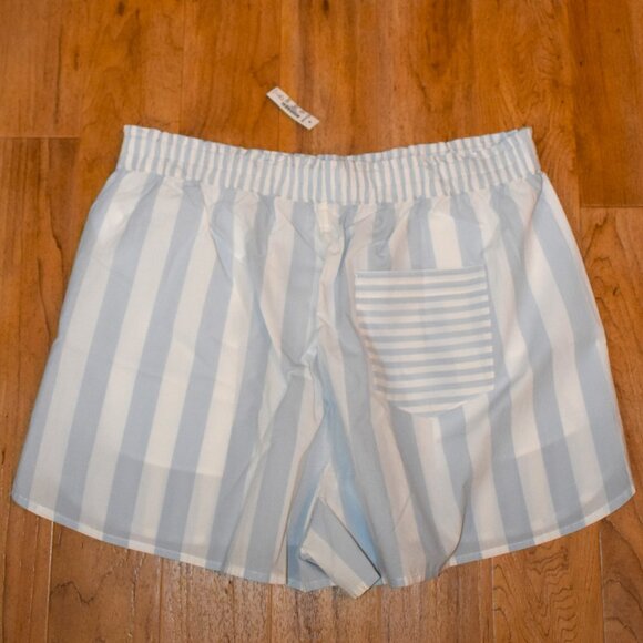 NWT Madewell Striped Elastic Waist Pull-On Shorts Sz LG - Picture 4 of 6